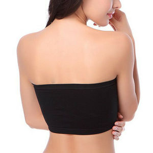Envoltura de pecho de doble capa tamaño Extendido <span class=keywords><strong>Sin</strong></span> correas de hombro almohadilla de pecho desmontable ropa interior Invisible de una línea - Product Image 5