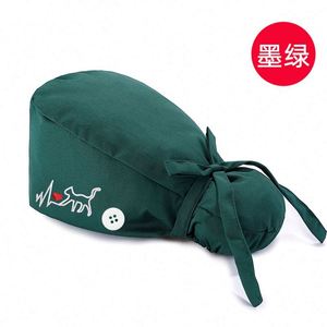 Gorras quirúrgicas ajustables, gorro de trabajo, soporte para cola de caballo, gorros de enfermería Bouffant con botones, turbante de pelo largo, gorros para mujeres y hombres - Product Image 5