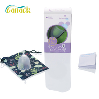 Venta al por mayor precio adecuado período plegable silicona señoras Copa Menstrual