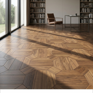 Muestra Gratuita, 50 Modelos Opcionales, Piso Laminado de Madera Maciza Multicapa, Parqué Moderno para Villa, <span class=keywords><strong>Roble</strong></span> Blanco, Sistema de Click Lock - Product Image 2