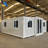Maison conteneur modulaire préfabriquée portable de 40 pieds, intégrée, pliable, type capsule, pour habitation compacte, mobile et transportable, type villa