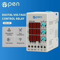 Relais de contrôle de sous-tension ouvert avec protection de séquence LED 3X3 chiffres AC220v affichage numérique triphasé réglable