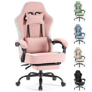 Chaise de jeu nouveau design rose et blanc d'ordinateur de luxe à prix abordable en gros - Product Image 1