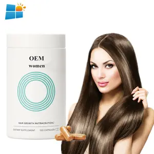  Suplemento para el crecimiento del cabello de las mujeres OEM/ODM/OBM Cápsulas capilares clínicamente probadas para un cabello más grueso y fuerte