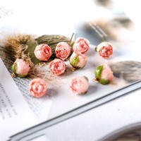 Délicat à la mode fleur séchée goutte à goutte colle fleur pendentif 3D vraie fleur Rose perle pour bricolage boucles d'oreilles collier Bracelet accessoires