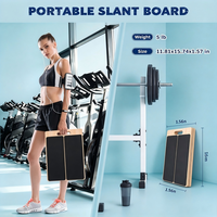 Planche inclinée portable en bois pour étirements des mollets, squats, étireur de mollets, planche inclinée réglable