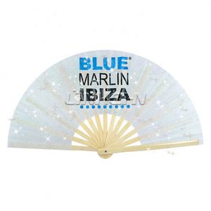 New Arrival Custom Logo Printed Large Folding Bamboo Hand <b>Fan</b> Portable Clacking Dance Gift for Festivals Painted Technique - Product Image 4