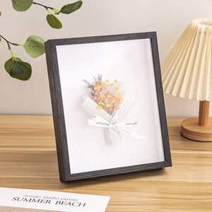 Cadre en MDF sur mesure, type boîte à ombre, profondeur 3 cm, avec verre véritable, pour photos, fleurs séchées, artisanat, décoration intérieure - Product Image 3