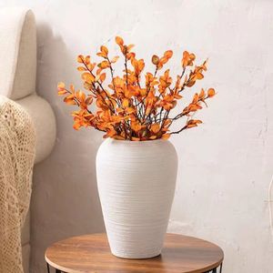 Wholesale Modern Rustic Standing White <strong>Unique</strong> Floor <strong>Vase</strong> New Design Round Ceramic &amp; Porcelain <strong>Vases</strong> for Home Decor - Product Image 4