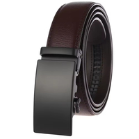 Ceinture en cuir pour homme de luxe, boucle automatique mate, multicolores, véritable cuir de vachette, logo personnalisé, vente en gros de ceintures pour homme