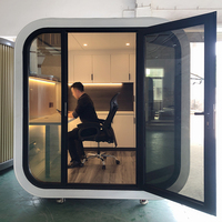 Offre Spéciale conteneur de vie préfabriqué de cabine de pomme de 10/20ft en panneau sandwich en acier pour les hôtels bureau atelier entrepôt paquet plat