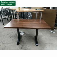 Meubles de restaurant commerciaux, table à manger en bois massif, banquette rembourrée bleue et chaise de salle à manger en bois pour les établissements alimentaires