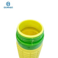 Bouteille d'eau en silicone 500 ml en forme de maïs pour enfants, vente en gros d'usine, pour sports de plein air et camping, à boire directement et avec paille