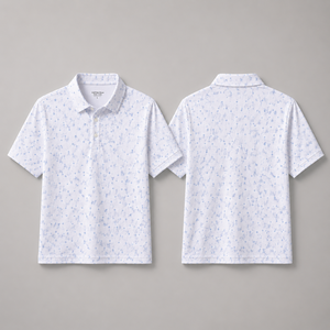 Polo de Golf Personalizado Premium para Hombre, Blanco con Microimpresión, Rendimiento que Absorbe la Humedad, Marca Privada, Ropa Corporativa OEM - Product Image 4