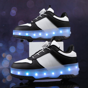 Zapatos de Patinaje con <span class=keywords><strong>Luces</strong></span> LED para Niños, Zapatos Deportivos para Exteriores, Ruedas Desmontables, Material de Cuero Transpirable, Entresuela de TPR - Product Image 4