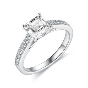 Модный дизайн оптом позолоченный родиевый латунь циркон ювелирные изделия женские Свадебные Элегантные кольца - Product Image 1