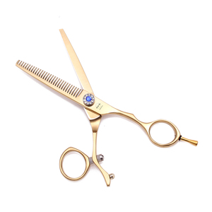 Tijeras Profesionales para Cabello AQIABI 440C de 5.5'' y 6'', Tijeras de Corte de Cabello Doradas, Tijeras de Entresacar para Peluquería A9019 - Product Image 6