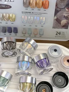 1/24 PCS High-end Mirror <b>Magic</b> Mirror Powder Set With Storage <b>Box</b> Colorful Bright Nail Art Powder Opal Home Powder, Nail Art Na - Product Image 5