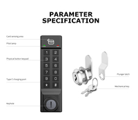 Serrure de meuble SMARTEK G100 en alliage d'aluminium CNC avec application BLE pour armoire, tiroir, salle de sport, bureau, piscine, studio de danse