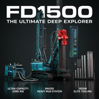 Foreuse à trépanation ultra-profonde WDE1500 |   Moteur diesel Yuchai de type chenille, capacité de levage de 30 tonnes |   Profondeur maximale de 1800 m pour