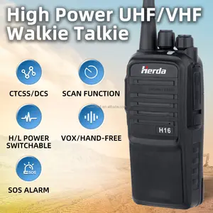 Fabrika toptan H16 UHF radyo taşınabilir Dual Band FM alıcı verici walkie-talkie 10Km