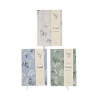 Carnet de notes A5 écologique Couverture en tissu de lin Journaux Etui en tissu relié Carnet de notes à couverture rigide Design floral