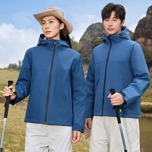 Custom Unisex Thick Softshell Rain Polyester Breathable Outdoor Business Windbreaker Coat Windproof Men's Tactical <b>Jacket</b> - Product Image 2