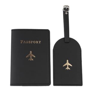 Porta Pasaportes y Tarjetas de Vacunación de Cuero PU con Logotipo Estampado en Oro, Resistente al Agua, 5 en 1, Estilo Moderno para Mujer/Hombre - Product Image 2