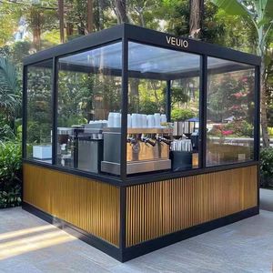 Kiosque de vente mobile en métal avec écran d'affichage pour usage commercial dans les places culturelles - Product Image 2