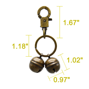 तांबा घंटी कुत्ते कॉलर के लिए तस्वीर क्लिप के साथ कुत्तों के लिए शुद्ध तांबे से बना बिल्ली बेल - Product Image 3