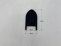 Butée de porte noire durable, pare-chocs anti-collision pour quincaillerie de fenêtre coulissante