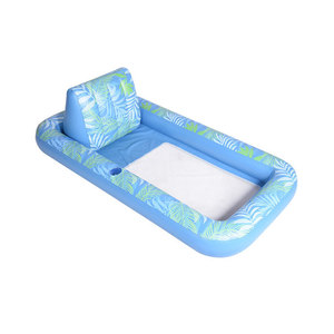 Inflatable Floating <b>Bed</b> With Backrest And Mesh <b>Padding</b> For Adults And Kids Water Mattress PVC Material - Product Image 1