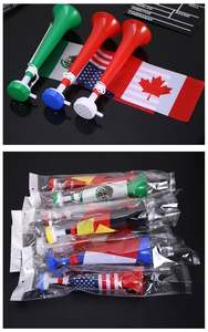 Corneta de Plástico con Bandera para Fiestas de Fútbol - Trompeta de Animación con Bandera para Eventos Deportivos y Aficionados - Product Image 6