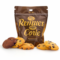 Plastique biodégradable pour biscuits 3.5 mylar Vente en gros Emballage avec logo personnalisé Sac à collation imprimé personnalisé finition mate pour biscuits
