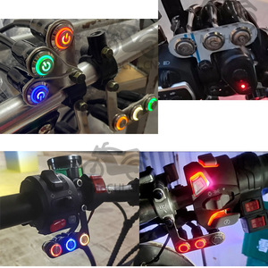 Interruptor de Motocicleta Motochi de 16 mm, Tres Funciones, Impermeable, con Anillo de Luz LED para Modificación de Bicicletas Eléctricas - Product Image 4