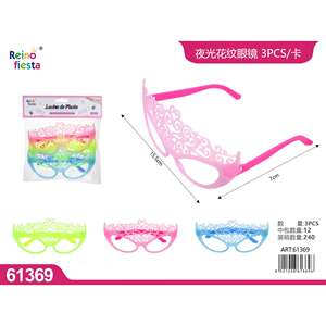 3PCS Pack Lunettes à motif phosphorescent Accessoires de fête pour les fournitures de fête - Product Image 1