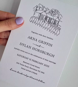 定制高端礼品明信片高级感凸版印刷结婚请柬压花纹理棉纸卡片 - Product Image 2