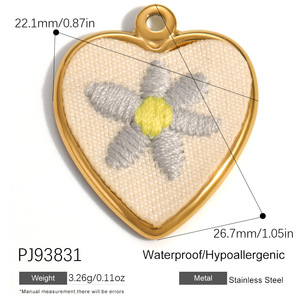 Colgante DIY de Acero Inoxidable, Serie Floral Pequeña, Accesorio de Joyería, Chapado en Oro de 18K, Colgante Impermeable para Collares - Product Image 6
