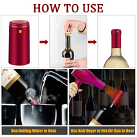 Capsules thermorétractables en PVC personnalisées Capsules d'enveloppe de vin rétractable en noir rouge et or pour les caves à vin et l'étiquette de rétrécissement à usage domestique pour la bière