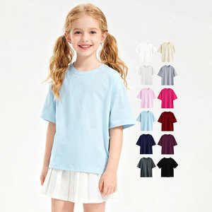 Nueva Camiseta de Algodón para Niños, Camiseta Lisa para Niños Pequeños, Ropa de Verano, Ropa Urbana para Adolescentes, Camiseta de Manga Corta para Niños, Camiseta Lisa para Niñas de 110-170 cm - Product Image 3
