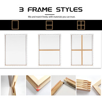 Lot de chevalets miniatures en toile et bois naturel, tailles variées, pour la peinture des enfants - Vente en gros usine
