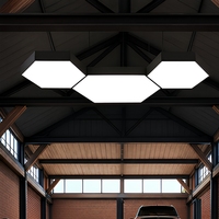Panneau lumineux LED modulaire hexagonal pour atelier de réparation de pneus, garage