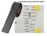 Ruban de marquage à chaud UNIONCODING, feuille de 30 mm x 100 m ou 122 m, pour la date d'expiration, le numéro de lot, la machine de codage, ruban thermique