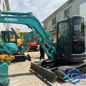 Mini-excavatrice d'occasion Kobelco SK55 d'origine japonaise en bon état, 5 tonnes, modèle SK55SR, excavatrice sur chenilles avec cabine - Product Image 1