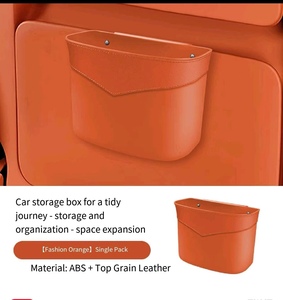Poubelle de voiture en cuir à fixer sur la porte, organisateur de rangement pour sièges arrière, boîte de rangement hexagonale multifonctionnelle créative pour parapluies 3-6L - Product Image 5