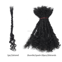 0.6 0.8cm 1.0 cmspessore 8-30 pollici 100% veri capelli umani Dreadlock extension per uomo/donna