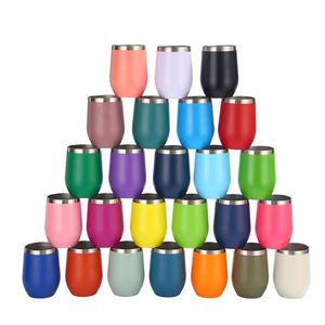 Custom Logo 304 Wine Egg Shape Cup Stainless Steel12oz Tumbler Vacuum Insulated Travel <b>Coffee</b> Mug With Lid - Product Image 1