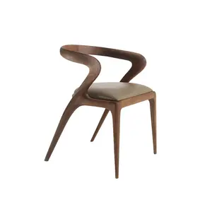 Nordic moderno semplice di alta qualità in legno massello borsa morbida sedia da pranzo sgabello per famiglie ristorante hotel sedia da negoziazione aziendale