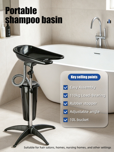 Fornitura di fabbrica portatile lavabo per Shampoo Mobile barbiere per il lavaggio dei capelli per parrucchieri per uso bagno in ospedale <span class=keywords><strong>a</strong></span> casa - Product Image 6