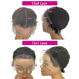 Perruque Pixie Cut pour femmes noires, pré-épilée, avec partie en dentelle 13x1, perruques ondulées effet eau, courtes et bouclées, avec frontal en dentelle 13x4, en <span class=keywords><strong>cheveux</strong></span> humains volumineux - Product Image 6
